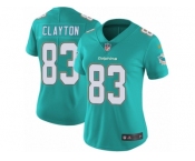 Women's Nike Miami Dolphins #83 Mark Clayton Vapor Untouchable Limited Aqua Green Team Color NFL Jersey