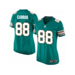 Women's Nike Miami Dolphins #88 Leonte Carroo Limited Aqua Green Alternate NFL Jersey