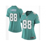 Women's Nike Miami Dolphins #88 Leonte Carroo Limited Aqua Green Team Color NFL Jersey