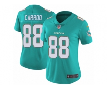 Women's Nike Miami Dolphins #88 Leonte Carroo Vapor Untouchable Limited Aqua Green Team Color NFL Jersey