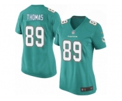 Women's Nike Miami Dolphins #89 Julius Thomas Game Aqua Green Team Color NFL Jersey