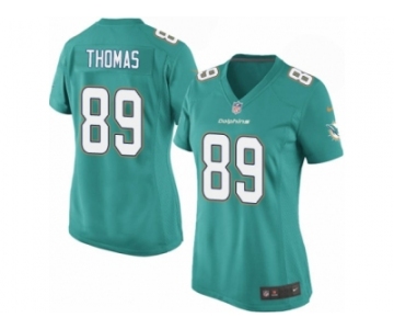 Women's Nike Miami Dolphins #89 Julius Thomas Game Aqua Green Team Color NFL Jersey