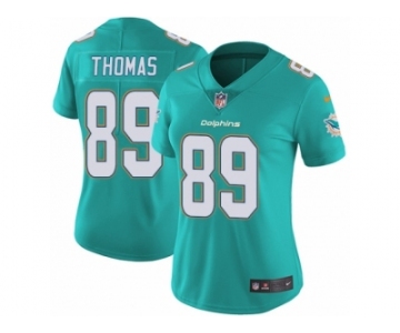 Women's Nike Miami Dolphins #89 Julius Thomas Vapor Untouchable Limited Aqua Green Team Color NFL Jersey