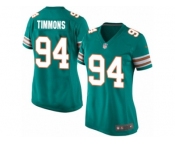 Women's Nike Miami Dolphins #94 Lawrence Timmons Limited Aqua Green Alternate NFL Jersey