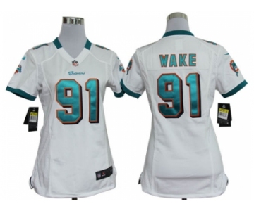 nike women nfl jerseys Miami Dolphins #91 Cameron Wake White[nike]