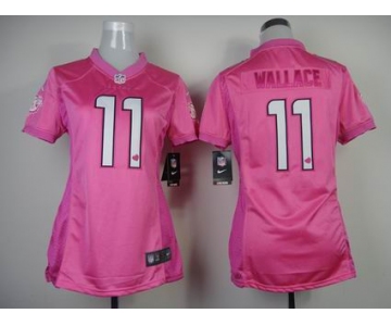 nike women nfl jerseys miami dolphins #11 mike wallace pink[2012 nike love]