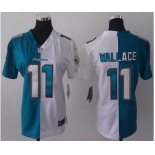 nike women nfl jerseys miami dolphins #11 mike wallace white-green[nike split]