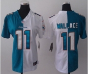 nike women nfl jerseys miami dolphins #11 mike wallace white-green[nike split]