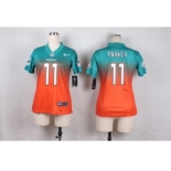 nike women nfl jerseys miami dolphins #11 parker green-orange[Elite drift fashion][second version][parker]