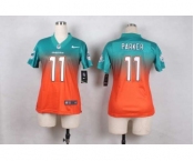 nike women nfl jerseys miami dolphins #11 parker green-orange[Elite drift fashion][second version][parker]