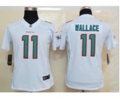 nike women nfl jerseys miami dolphins #11 wallace white[nike limited]