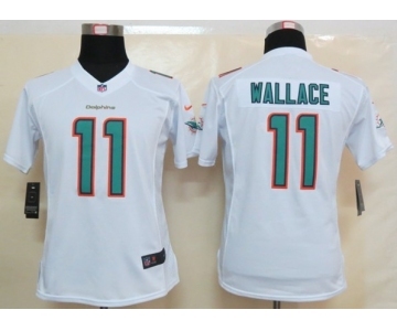 nike women nfl jerseys miami dolphins #11 wallace white[nike limited]