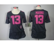 nike women nfl jerseys miami dolphins #13 dan marino dk.grey[breast cancer awareness]