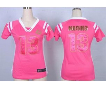 nike women nfl jerseys miami dolphins #13 marino pink[fashion Rhinestone sequins]