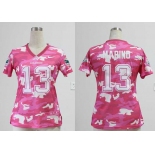 nike women nfl jerseys miami dolphins #13 marino pink[fashion camo]