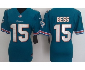 nike women nfl jerseys miami dolphins #15 bess green[nike]