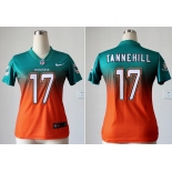 nike women nfl jerseys miami dolphins #17 ryan tannehill green-orange[nike drift fashion][second version]