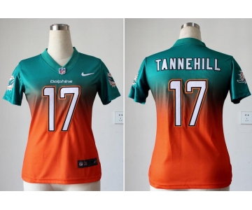 nike women nfl jerseys miami dolphins #17 ryan tannehill green-orange[nike drift fashion][second version]