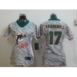 nike women nfl jerseys miami dolphins #17 tannehill [fem fan zebra]