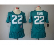 nike women nfl jerseys miami dolphins #22 bush green[breast cancer awareness]