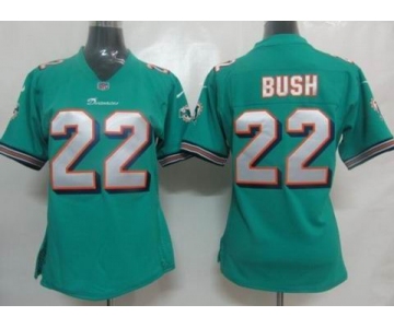 nike women nfl jerseys miami dolphins #22 bush green[nike]