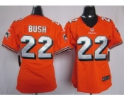 nike women nfl jerseys miami dolphins #22 bush orange[nike]