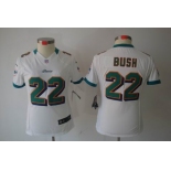 nike women nfl jerseys miami dolphins #22 bush white[nike limited]