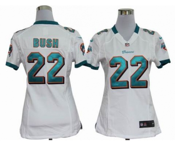 nike women nfl jerseys miami dolphins #22 bush white[nike]