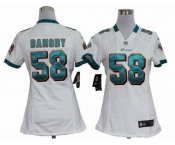 nike women nfl jerseys miami dolphins #58 dansby white[nike]