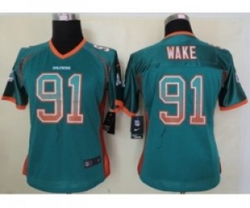 nike women nfl jerseys miami dolphins #91 wake green[Elite drift fashion]