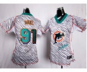 nike women nfl jerseys miami dolphins #91 wake[fem fan zebra]