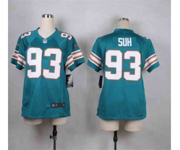 nike women nfl jerseys miami dolphins #93 suh green[nike]