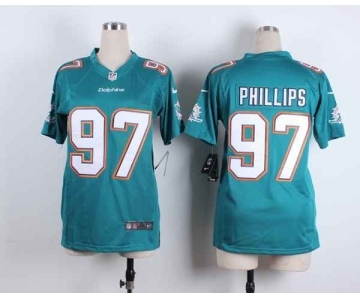 nike women nfl jerseys miami dolphins #97 phillips green[nike]