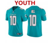 Youth Miami Dolphins #10 Tyreek Hill Aqua Vapor Untouchable Limited Stitched Jersey