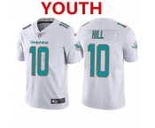 Youth Miami Dolphins #10 Tyreek Hill White Vapor Untouchable Limited Stitched Jersey