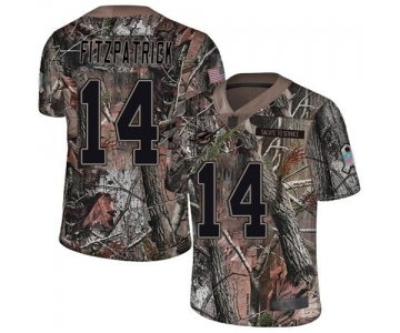 Youth Miami Dolphins #14 Ryan Fitzpatrick Limited Camo Rush Realtree Football Jersey