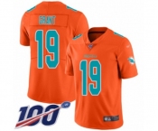 Youth Miami Dolphins #19 Jakeem Grant Limited Orange Inverted Legend 100th Season Football Jersey