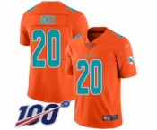 Youth Miami Dolphins #20 Reshad Jones Limited Orange Inverted Legend 100th Season Football Jersey