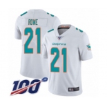 Youth Miami Dolphins #21 Eric Rowe White Vapor Untouchable Limited Player 100th Season Football Jersey