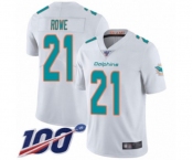 Youth Miami Dolphins #21 Eric Rowe White Vapor Untouchable Limited Player 100th Season Football Jersey