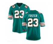 Youth Miami Dolphins #23 Adrian Foster Aqua Throwback Green Game Jersey