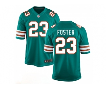 Youth Miami Dolphins #23 Adrian Foster Aqua Throwback Green Game Jersey