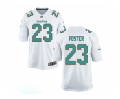 Youth Miami Dolphins #23 Adrian Foster White Game Jersey