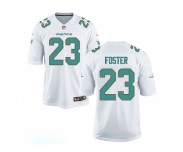 Youth Miami Dolphins #23 Adrian Foster White Game Jersey