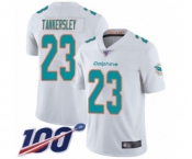 Youth Miami Dolphins #23 Cordrea Tankersley White Vapor Untouchable Limited Player 100th Season Football Jersey