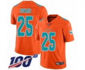 Youth Miami Dolphins #25 Xavien Howard Limited Orange Inverted Legend 100th Season Football Jersey