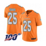 Youth Miami Dolphins #25 Xavien Howard Limited Orange Rush Vapor Untouchable 100th Season Football Jersey