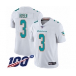 Youth Miami Dolphins #3 Josh Rosen White Vapor Untouchable Limited Player 100th Season Football Jersey