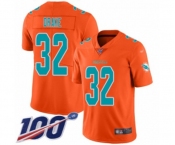 Youth Miami Dolphins #32 Kenyan Drake Limited Orange Inverted Legend 100th Season Football Jersey