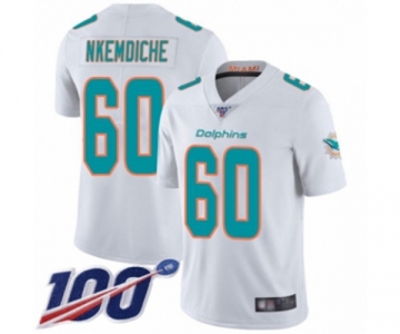 Youth Miami Dolphins #60 Robert Nkemdiche White Vapor Untouchable Limited Player 100th Season Football Jersey